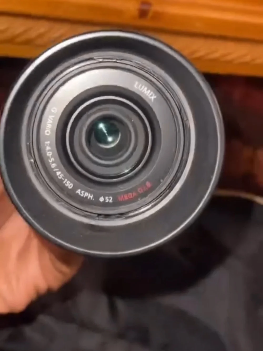 Black 45-150mm Zoom Lens with MEGA O.I.S. Stabilization